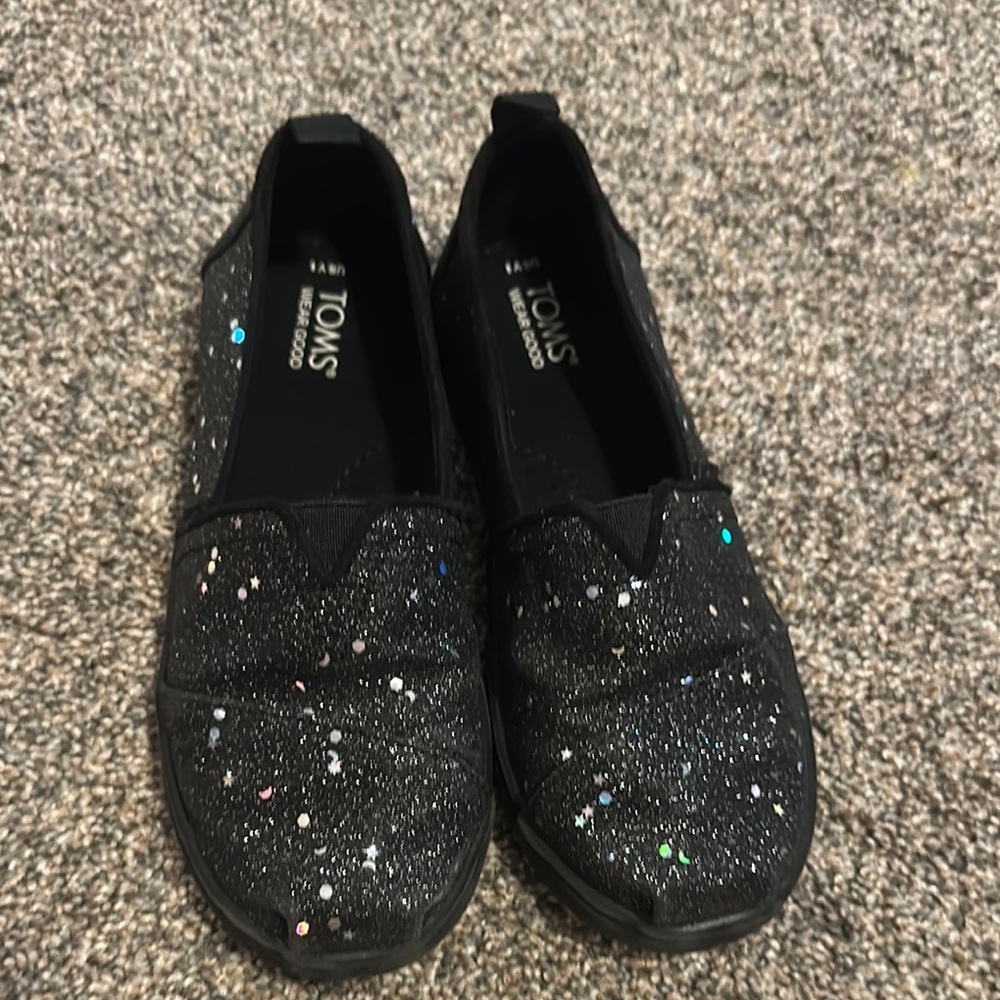 Toms Black and Silver Sneakers